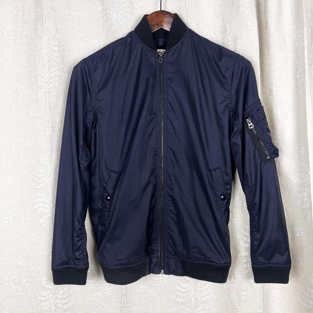 Denim & Supply Ralph Lauren blue flight bomber jacket Y2K utility vintage zip